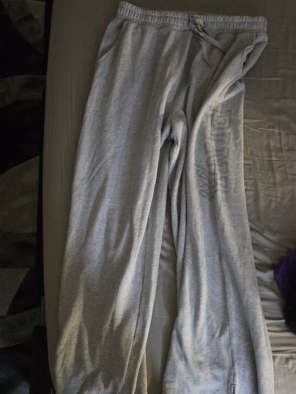 PINK Victoria's Secret Light Gray Cozy Lounge Pants